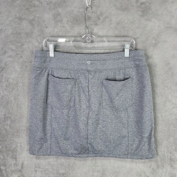 Tangerine Heather Gray Athletic Skort Zip Pockets & Drawstring Waist Size XL - Picture 4 of 7